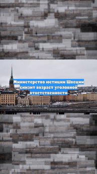 Министерство юстиции Швеции снизит возраст уголовной ответственности
