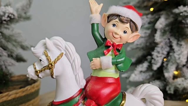 Декоративная фигура ВЕСЁЛЫЙ ЭЛЬФ НА ЛОШАДКЕ, полистоун, 23 см, 685854-74
