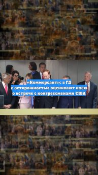 «Коммерсант»: в ГД с осторожностью оценивают идею о встрече с конгрессменами США