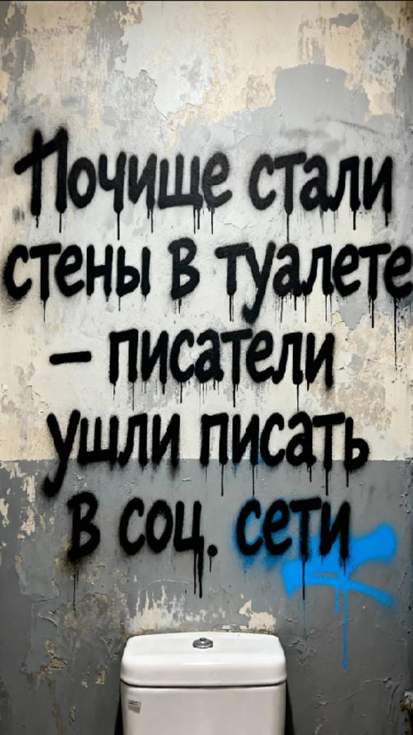 Почище стали стены в туалете, писатели ушли писать в соц. сети