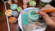 Пропитка грунтом гипсовых изделий. Ручная работа.
