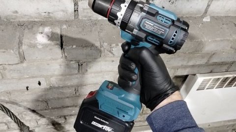 Бесщёточный ударный дрель-шуруповерт с гироскопом Heimerdinger. Защита от закусывания.