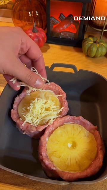 Гнезда из индейки с ананасом 🍗🍍