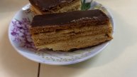Торт АРМЯНСКАЯ ПТИЧКА или ПтичьеМолоко по - армянскиМЕДОВИК сзаварным кремом и глазурь из какао