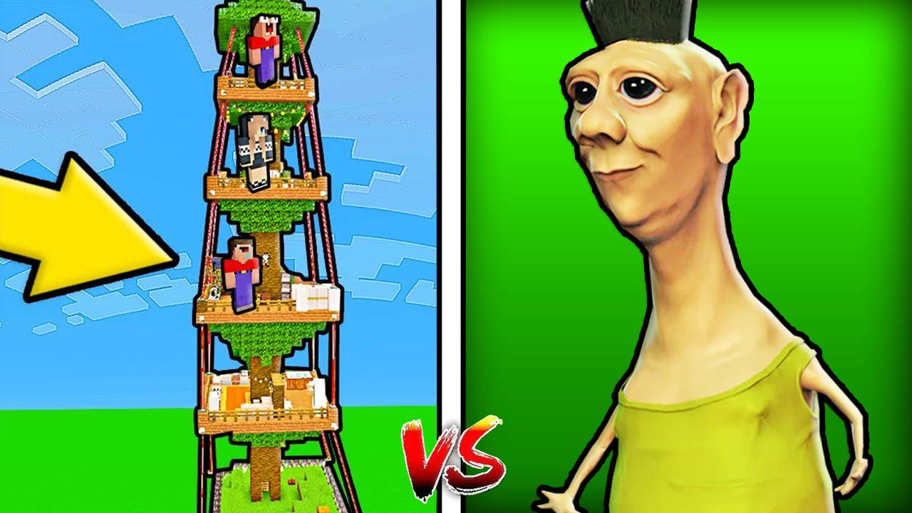 2 НУБА И ДЕВУШКА ПРО ОБУСТРОИЛИ ДОМ НА ДЕРЕВЕ ПРОТИВ ХАМУД ХАБИБИ В МАЙНКРАФТ