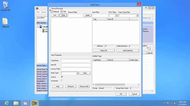 3. OSIsoft： Check the OPC Server Status & Data Items with the PI OPC Client Tool [v2.5.1.3]