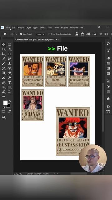 Фото коллаж в один клик в фотошопе