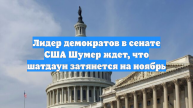 Лидер демократов в сенате США Шумер ждет, что шатдаун затянется на ноябрь