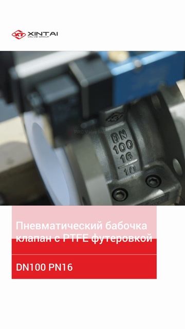 DN100 PN16 Пневматический бабочка клапан с PTFE фу -XINTAI