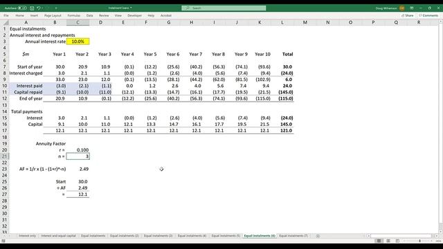 4.2.9. Equal-instalment capital and interest loans - Coursera