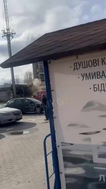 Момент прилета дрона в Сумах