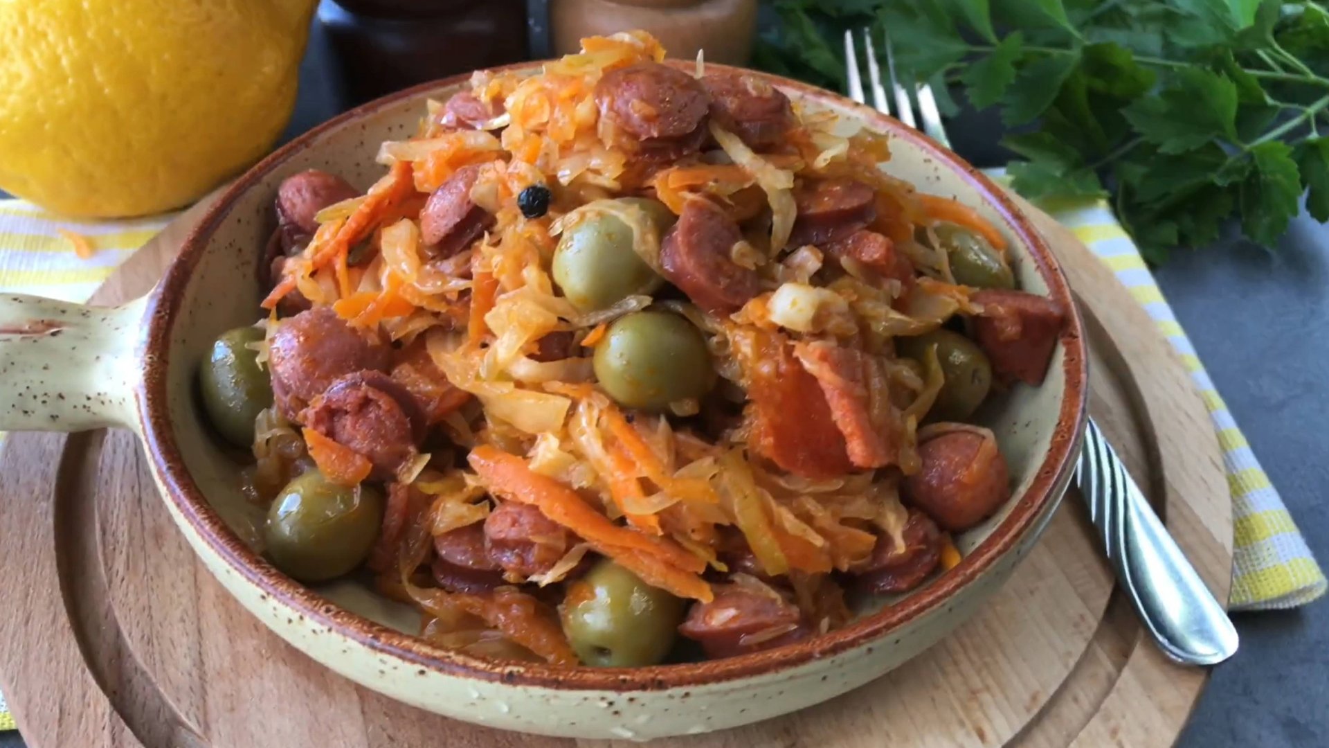 Солянка на сковороде