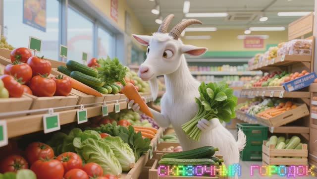 Веселые животные в супермаркете 🍎🍌 Мультик для детей 😏