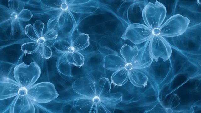 Футаж. Фон голубой. Цветы.