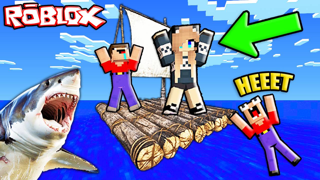 2 НУБА И ДЕВУШКА ПРО ВЫЖИВАЮТ НА ПЛОТУ В ОКЕАНЕ В РОБЛОКС