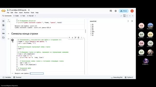 Основы алгоритмизации и прикладное программирование. 31 октября 2025_1