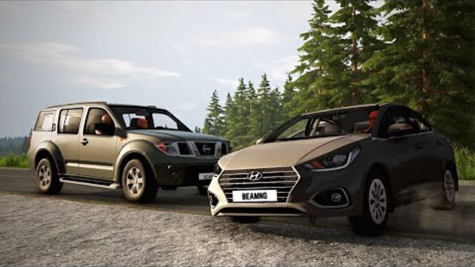 BeamNG Drive — Безрассудное вождение и аварии на дорогах