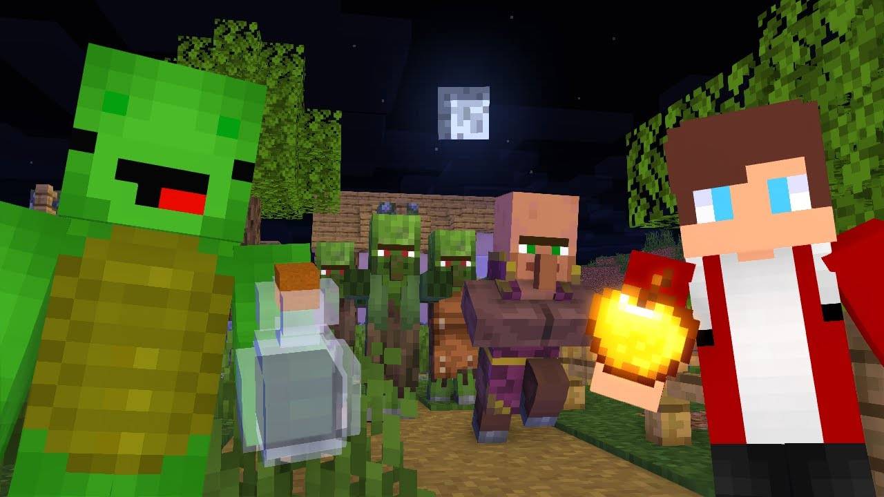 Вылечи деревенского жителя-зомби - Майнкрафт анимация