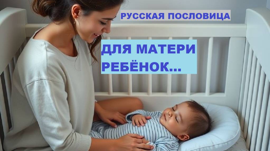Русская пословица. ДЛЯ МАТЕРИ РЕБЁНОК...