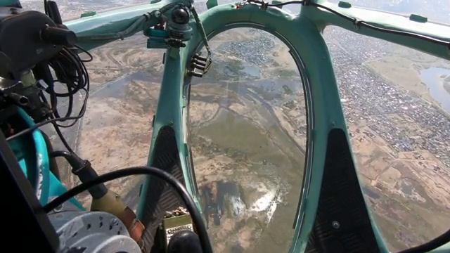 Иркутск Посадка из штурманской кабины Ту-134 .