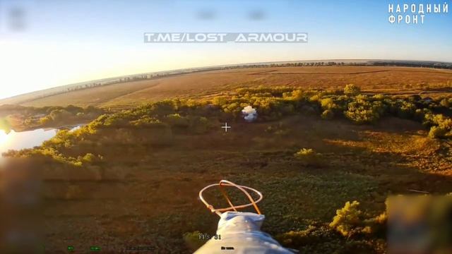 Контроль 'КВН' нанесения удара БПЛА 'Ланцет' по артпозиции Всу в районе н.п. Шестеровка 💥🇷🇺👊