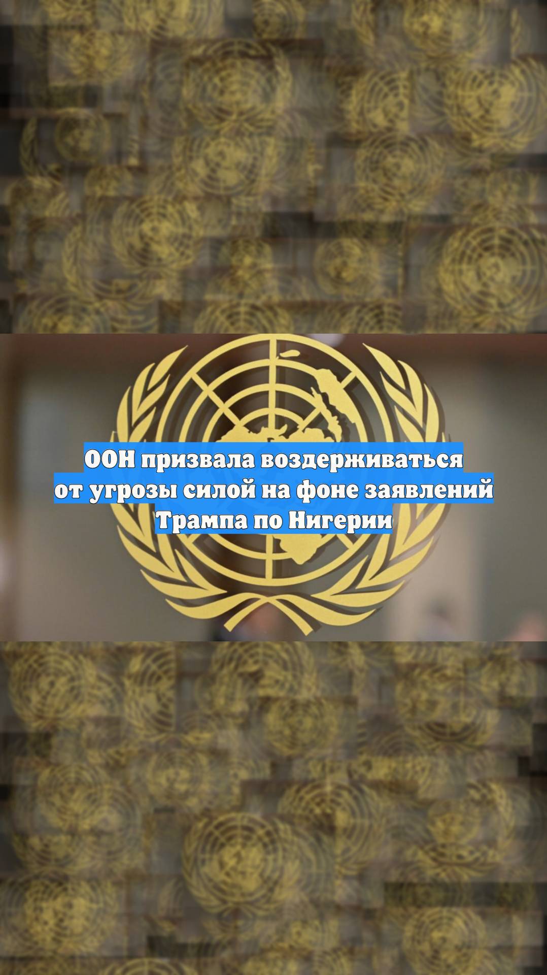 ООН призвала воздерживаться от угрозы силой на фоне заявлений Трампа по Нигерии