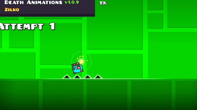 Geometry Dash. Демонстрация мода "Death animations"