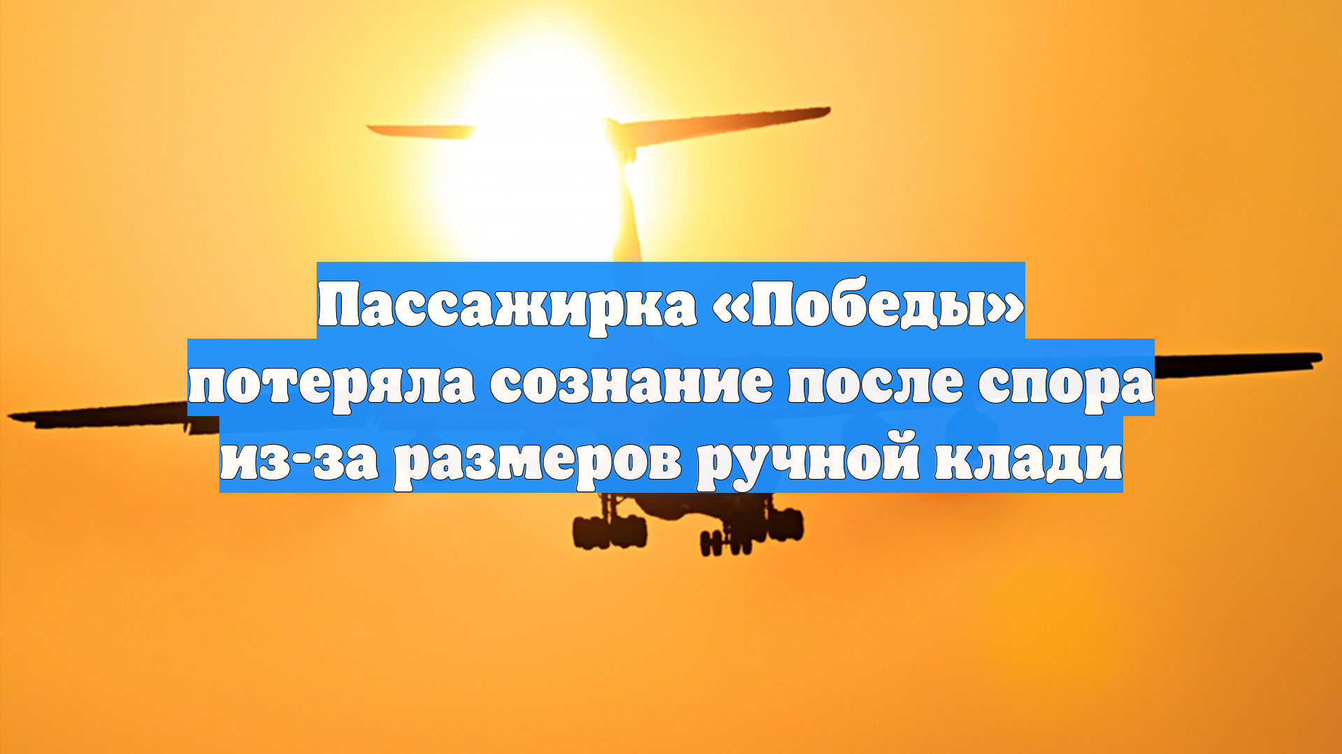 Пассажирка «Победы» потеряла сознание после спора из-за размеров ручной клади