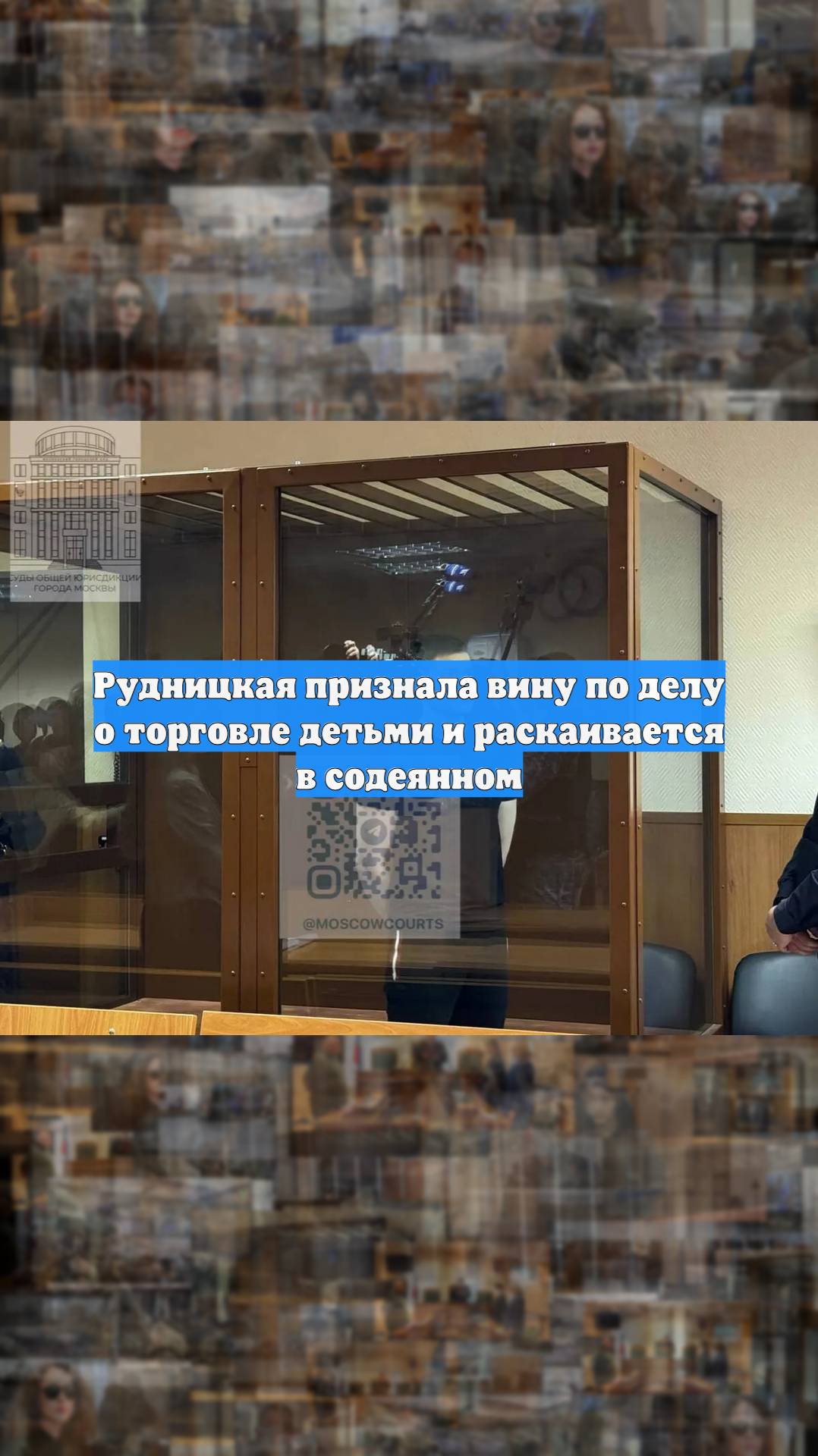 Рудницкая признала вину по делу о торговле детьми и раскаивается в содеянном