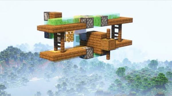 Работающий самолет в майнкрафте.