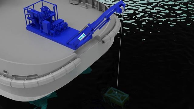 ⚓ Система спуска-подъёма ТНПА | Marine LARS for ROV Operations 35 kN