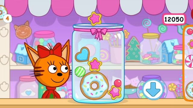 Три Кота Мультфильм Игра в карамельки