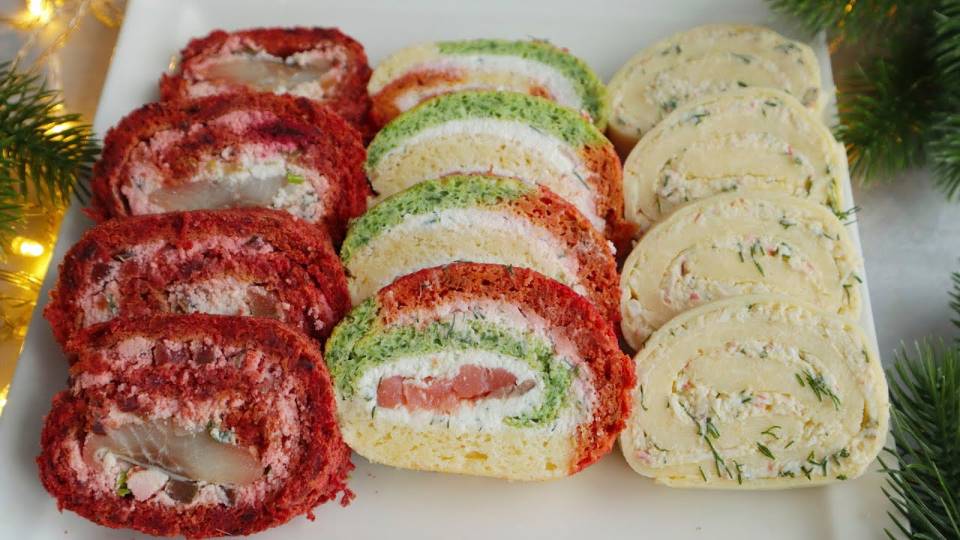 ЗАКУСОЧНЫЕ Рулеты на НОВЫЙ ГОД 2026 - Необычные ЗАКУСКИ на НОВОГОДНИЙ СТОЛ 2026