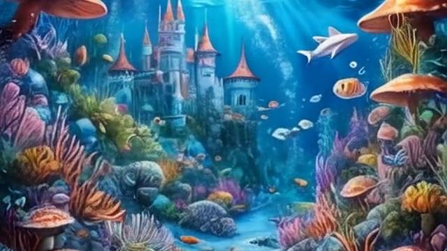 Замок русалки в море. Сказка, придуманная с ИИ. 2024