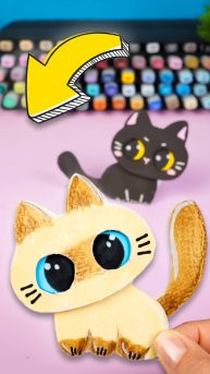 Живой котёнок из бумаги 😺