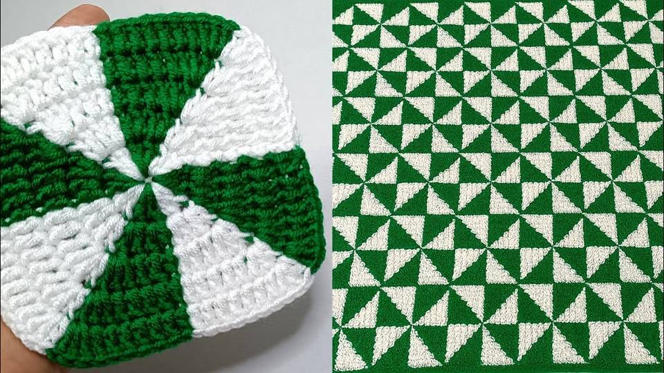 ПОСМОТРИТЕ НА ЭТУ КРАСОТУ! Необычный бабушкин квадрат крючком. Вязание крючком.