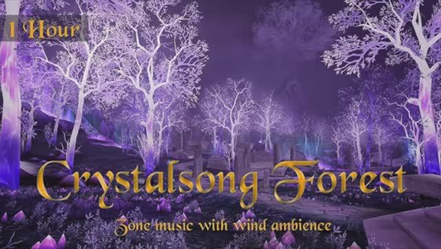 Crystalsong Forest Wind Ambience | 1 hour World of Warcraft for Relaxing Sleep Meditation