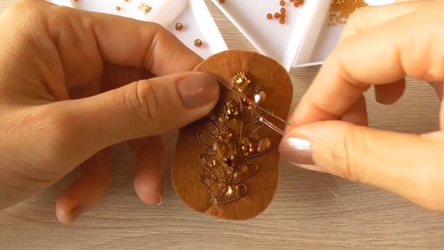 Брошь "Дубовый лист" 🍂