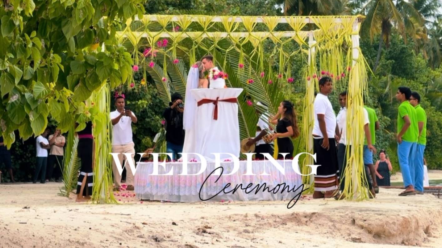 Свадьба на Мальдивах👰🏼🏝️Wedding Ceremony Medhuhufushi Island Resort Вечерняя прогулка по пляжу🌅