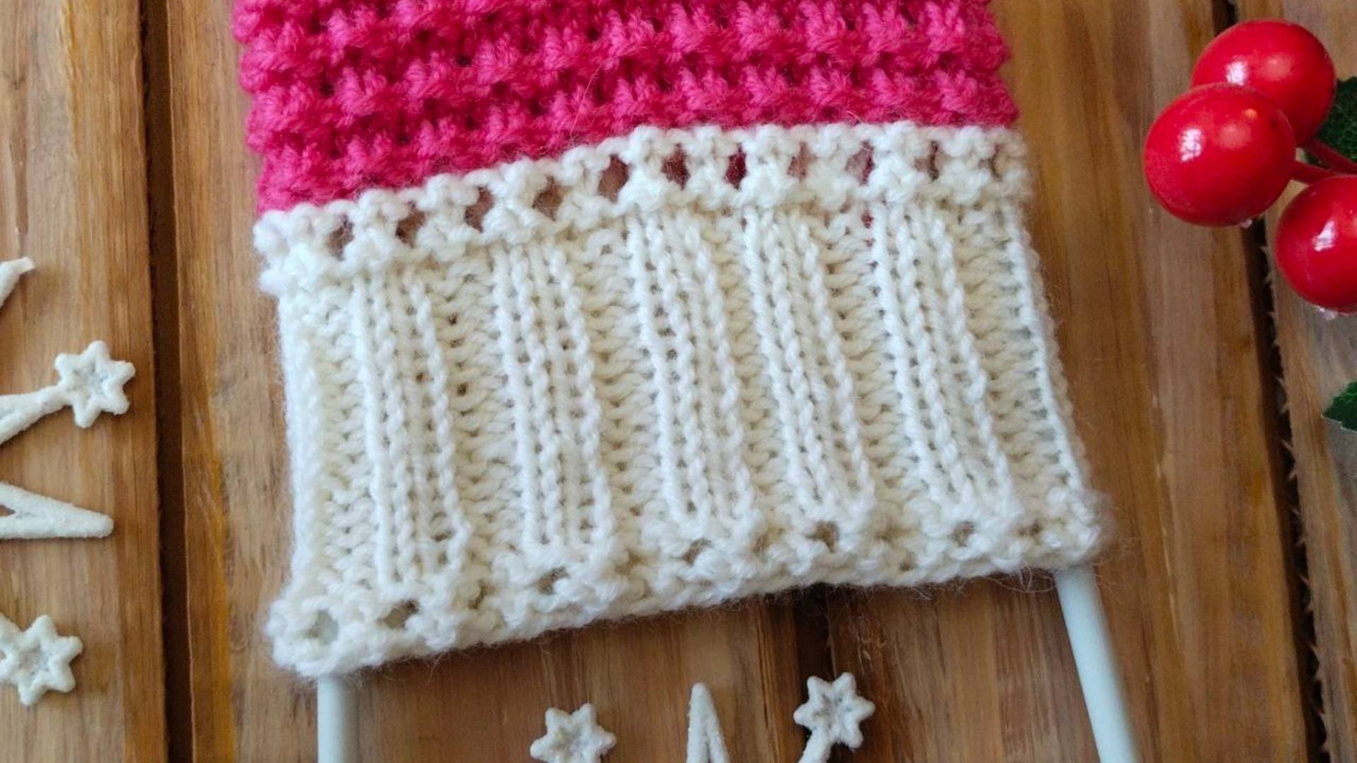 Интересная, красивая, праздничная резинка для носочков.