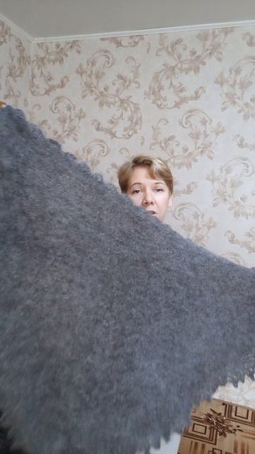 Огромная теплая пуховая шаль косынка.