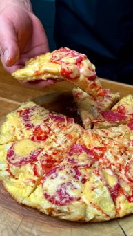 Пицца из лаваша за 7 минут на сковородке