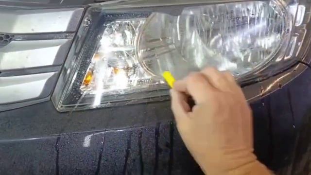 Город Братск. DENAUTO BRATSK. Полировка фар автомобиля Хонда Спайк с нанесением керамики