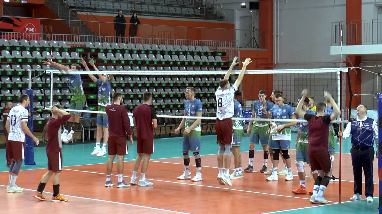 Волейбол. Блок в позитиве. Разминка ВК "Югра-Самотлор" и "ВК "Текстильщик"