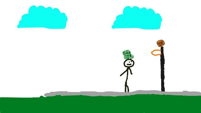 стикман поиграл в баскитбол :) анимацыя