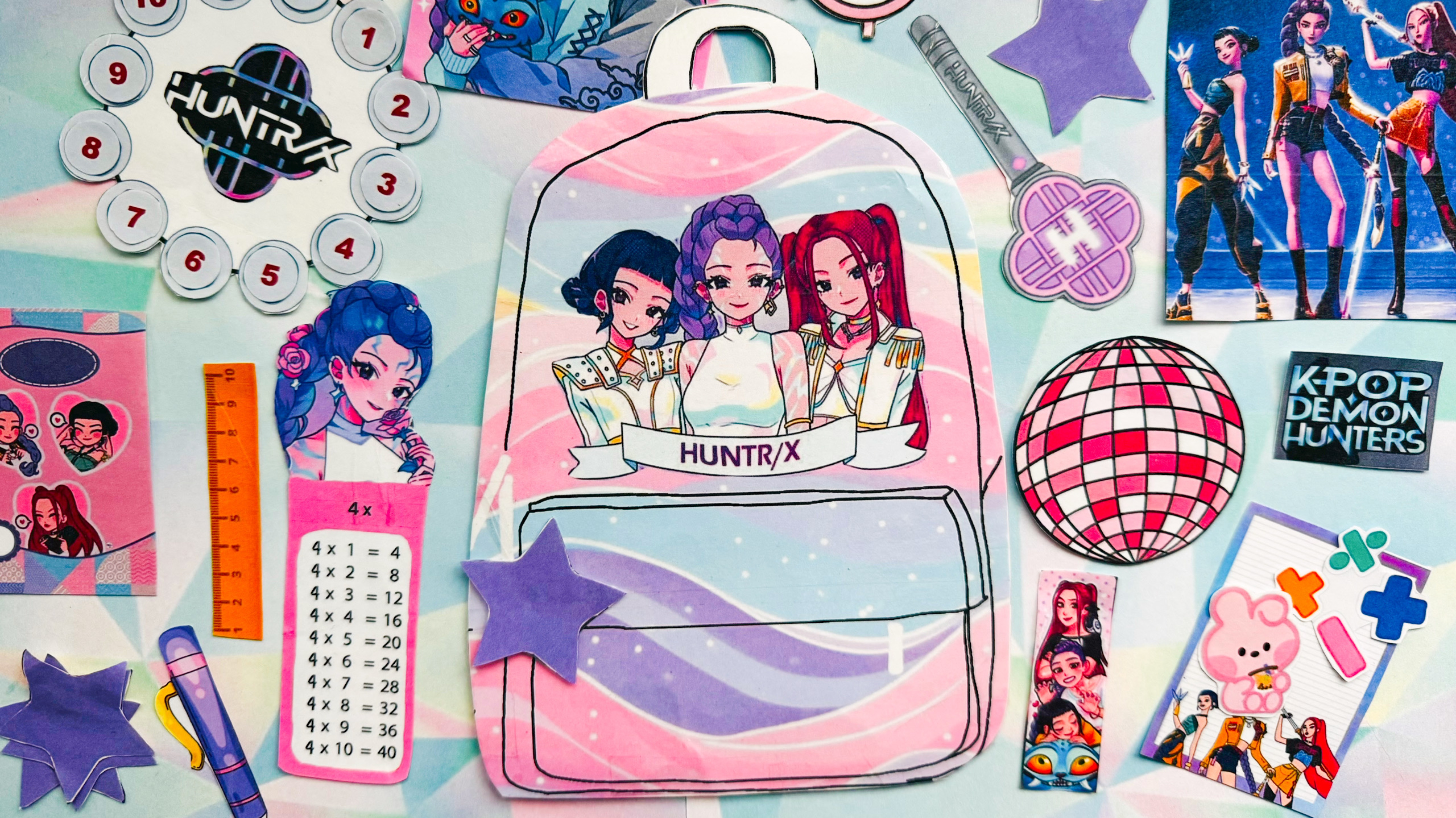 K -POP Demon Huntrx / собираю бумажный рюкзачок
