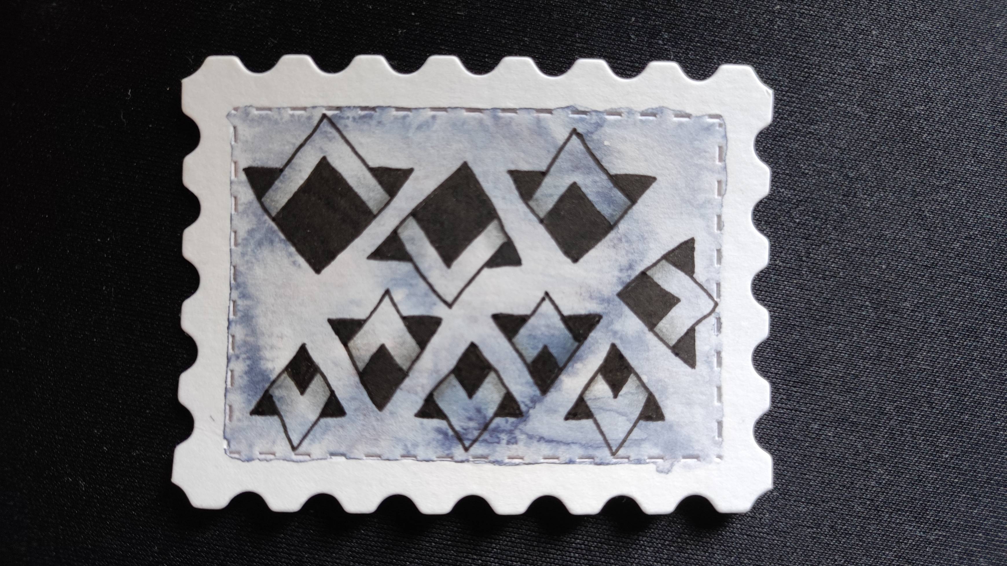 АКВАРЕЛЬНАЯ ОТКРЫТКА Объёмная тесьма