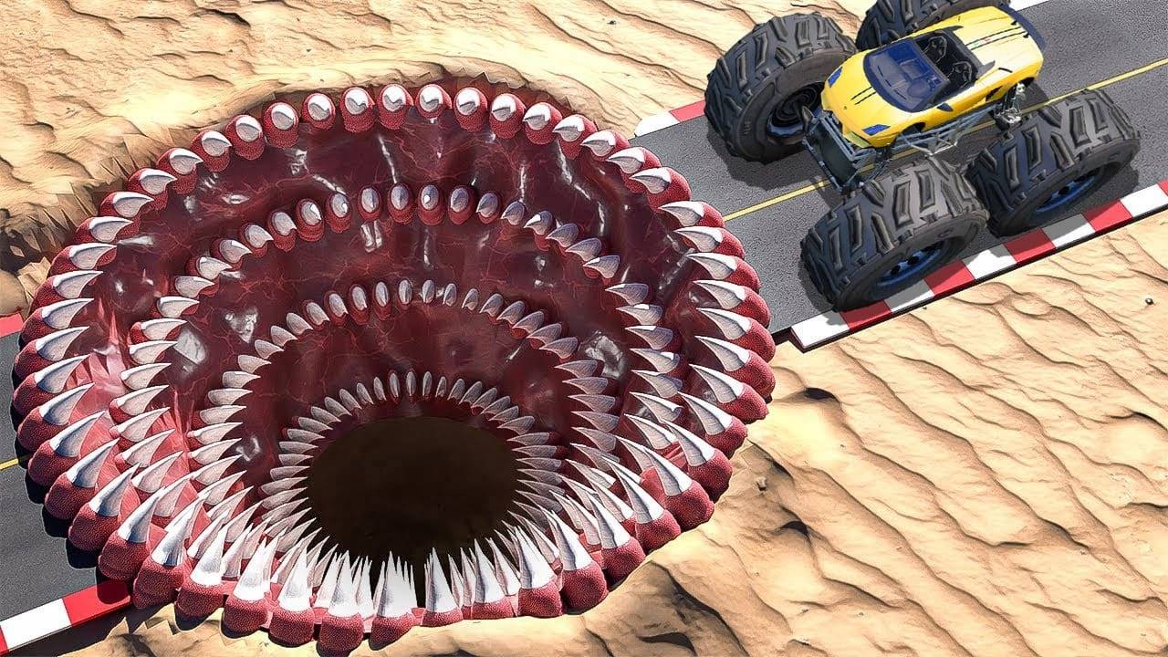 СМОЖЕТ ЛИ МОНСТР-ТРАК ПЕРЕЛЕТЕТЬ ОГРОМНУЮ ЯМУ ПОЖИРАТЕЛЬ В ГТА 5 ?