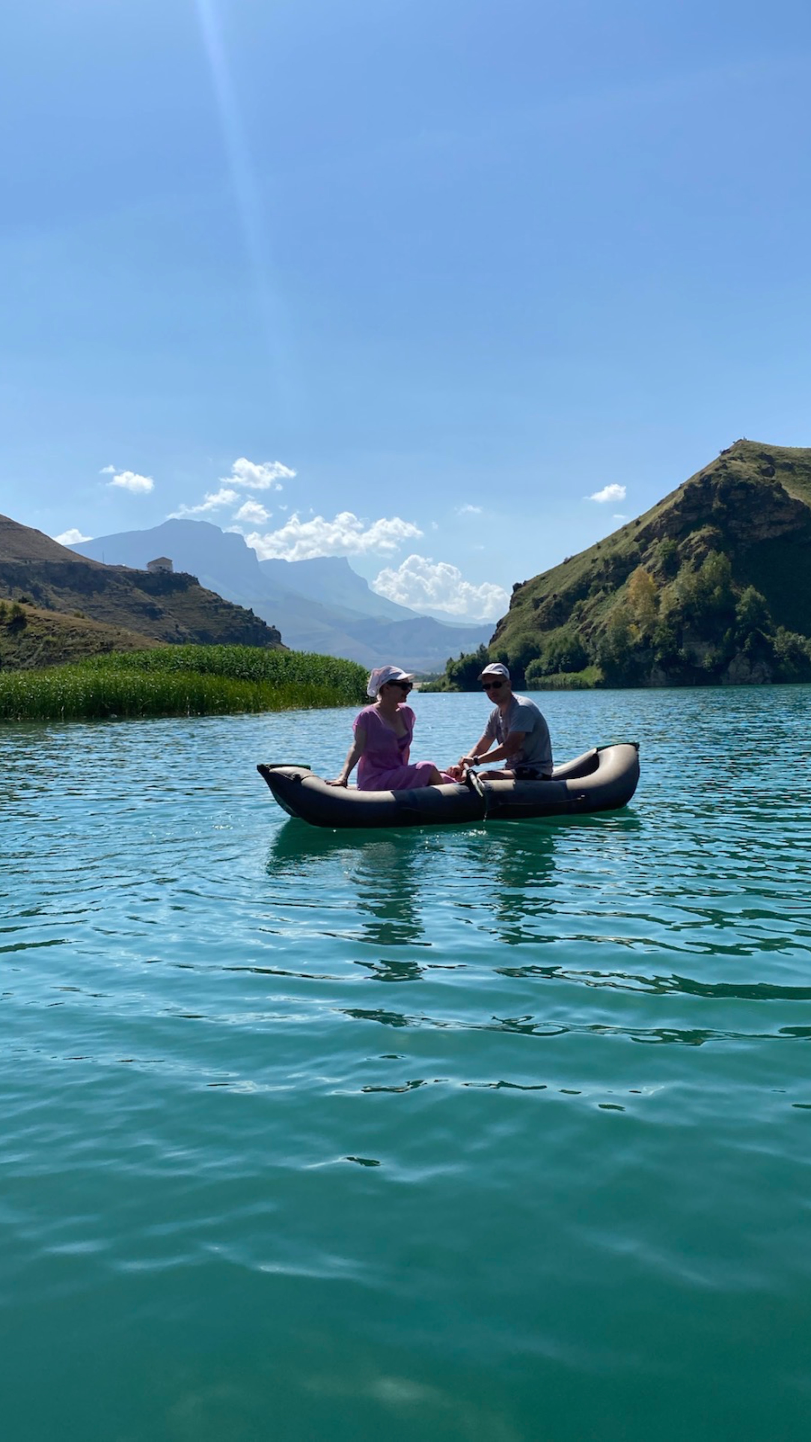 С палатками на озере Гижгит.