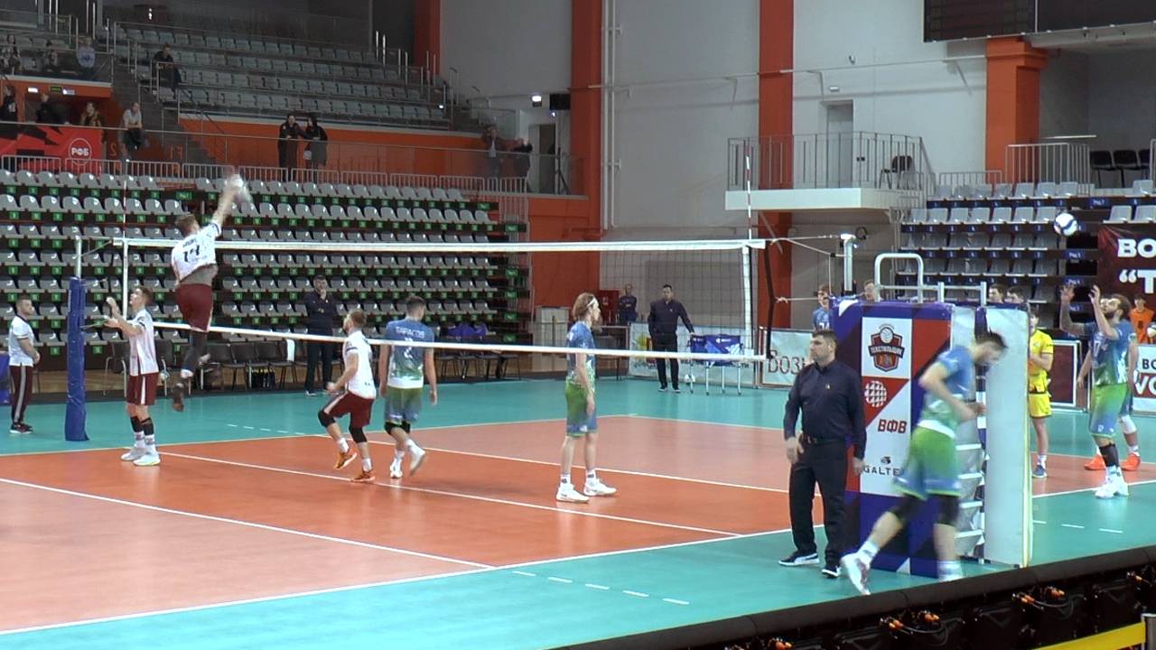 Волейбол. Нападающий удар. Разминка. "ВК "Текстильщик"vs  ВК "Югра-Самотлор"